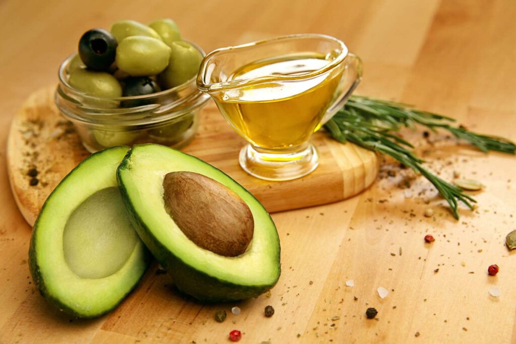 Avocado and olive oil