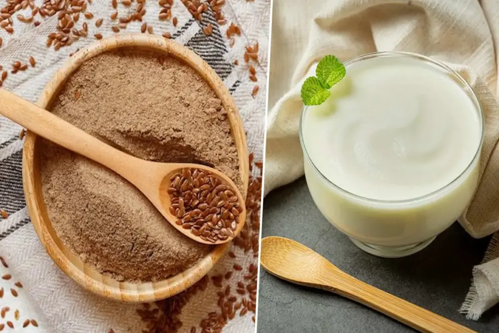 benefits of curd and flexseed for hair