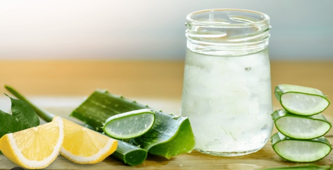 Aloe vera and lemon