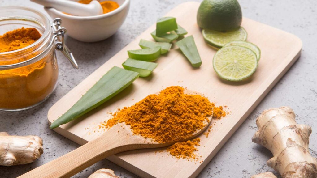 Aloevera and turmeric