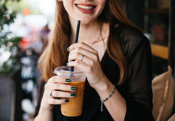 Drinking-cold-coffee