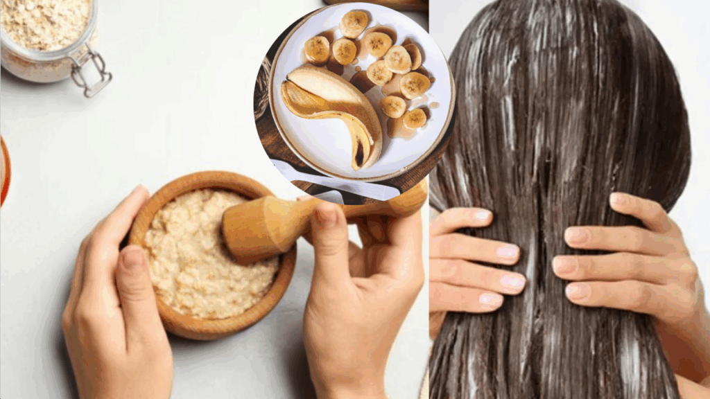 banana hair mask for smooth and silky hair