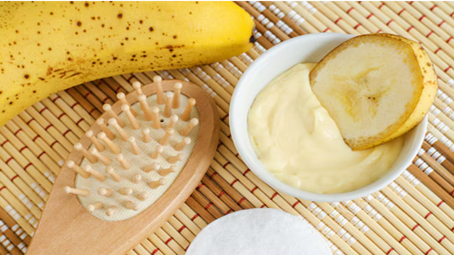 banana mask for soft and silky hair